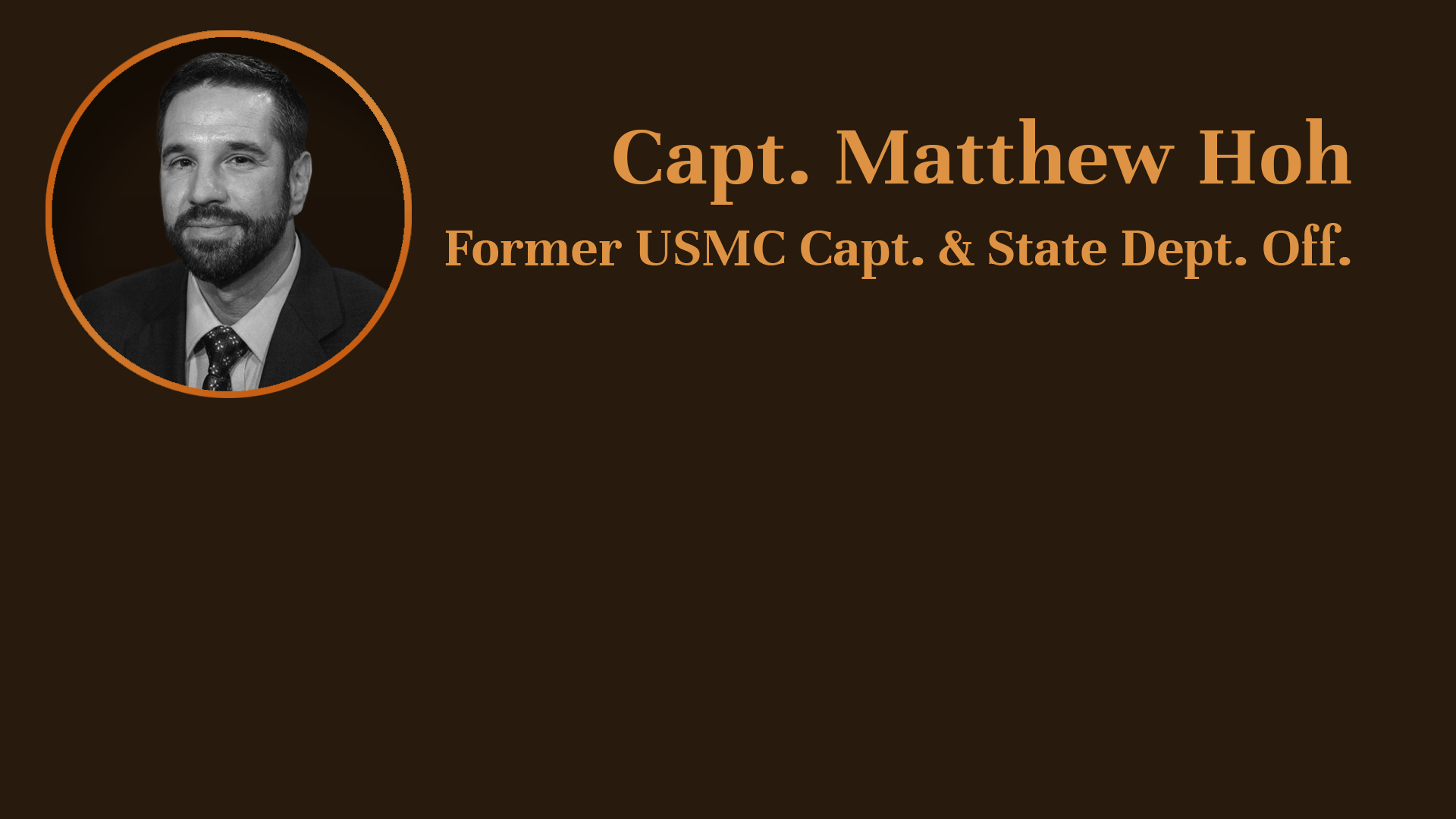 Matthew Hoh Activist Radio Eisenhower Media Network